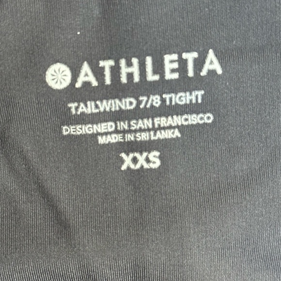 {XXS} Athleta Tailwind Reflective 7/8 Tight in Supersonic Black - Picture 9 of 11